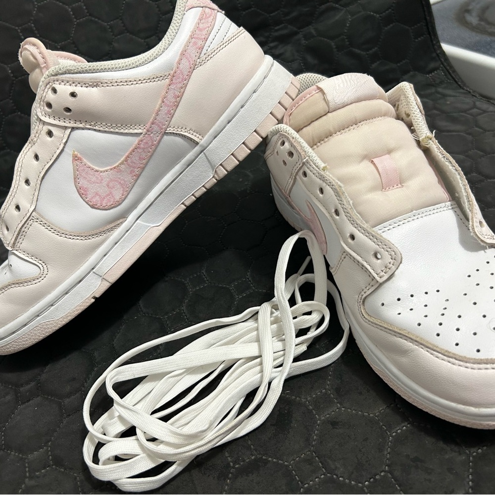 Nike White and Pink Sneakers